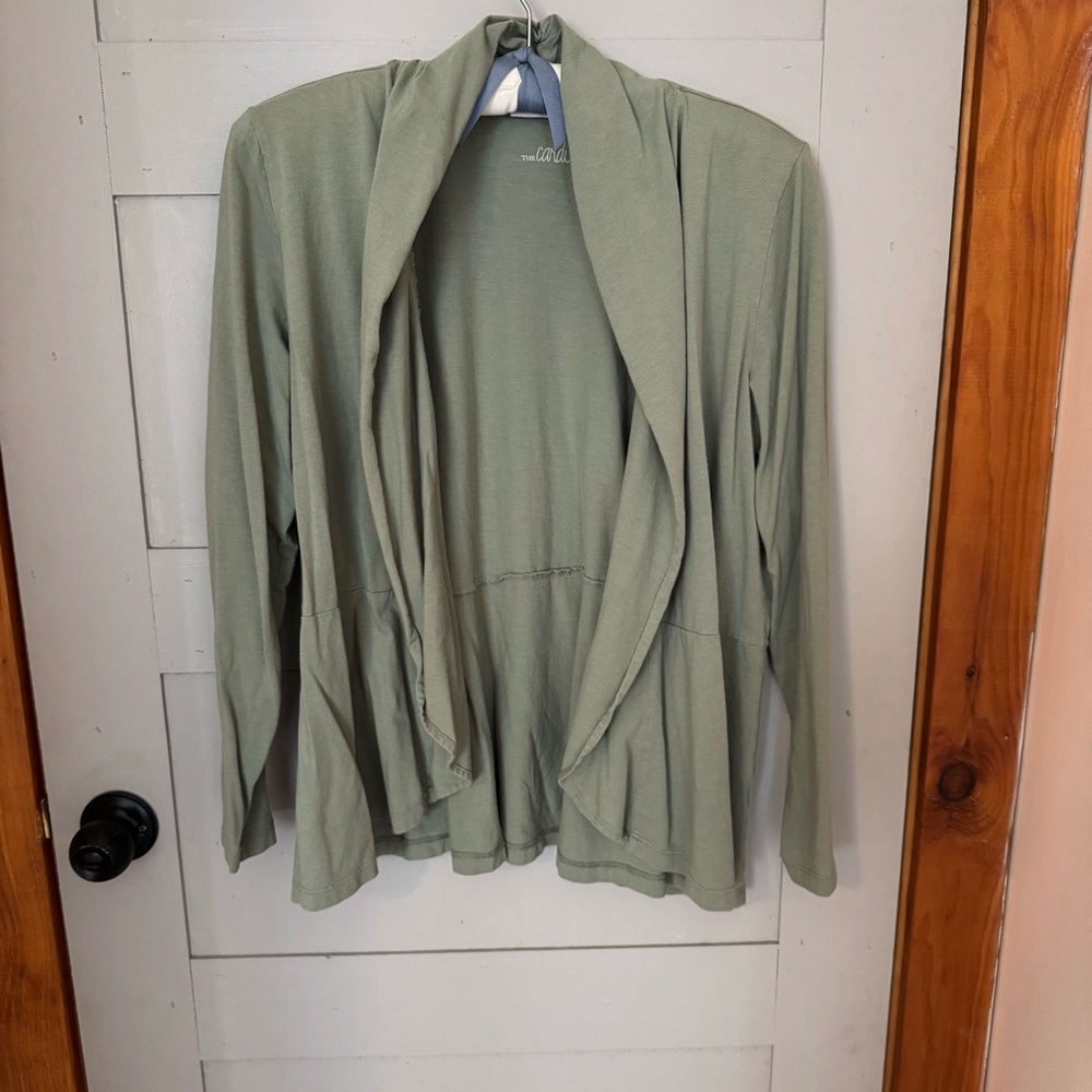 LOGO by Lori Goldstein-the Cardi- Size L- 60% Cotton 40% Modal